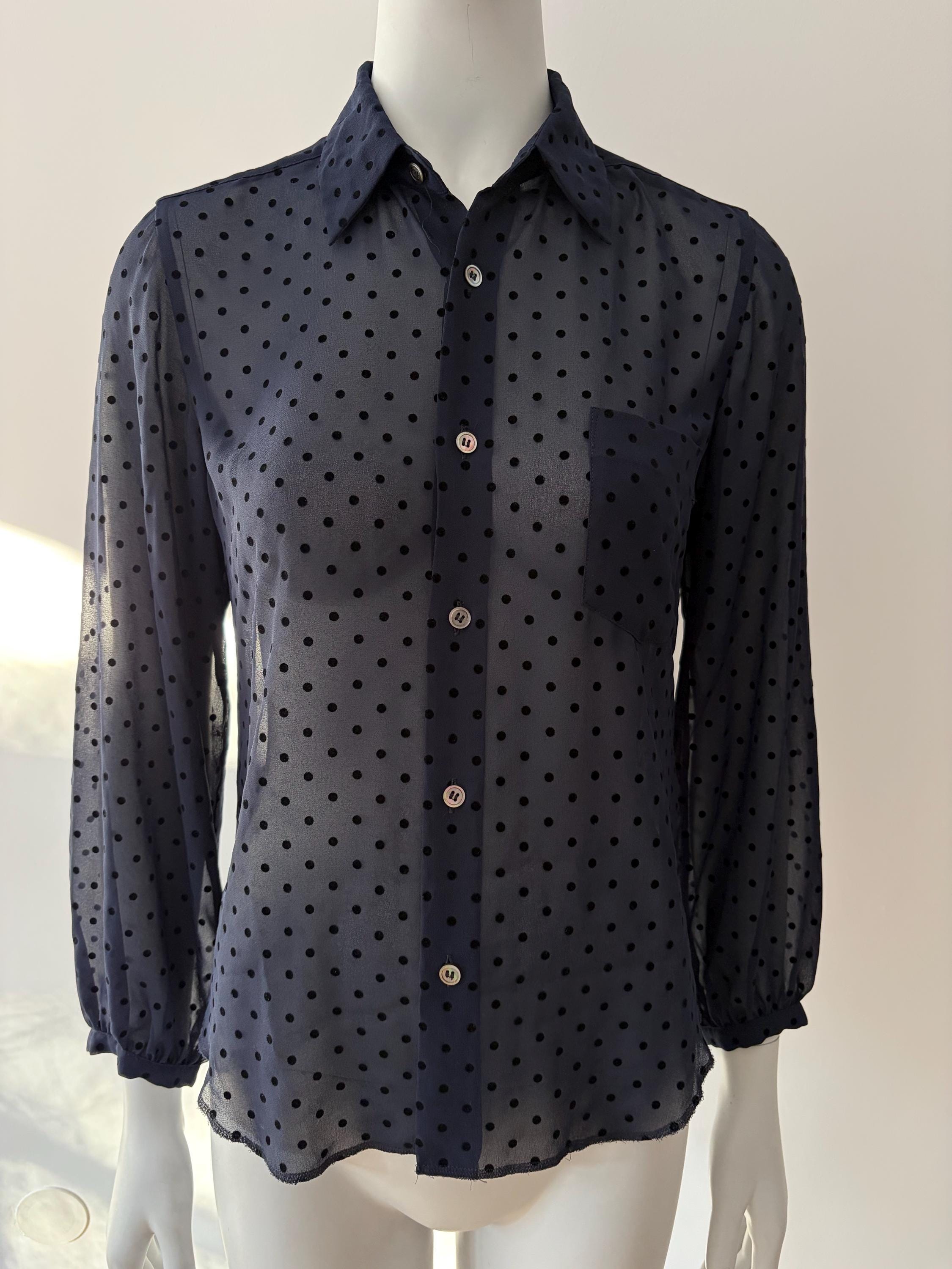 Comme Des Garcon Polka Dot Blouse - Etsy