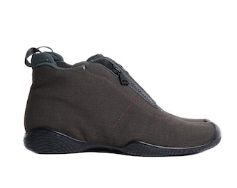 Zapatillas altas con cremallera Prada 2001 en verde oscuro