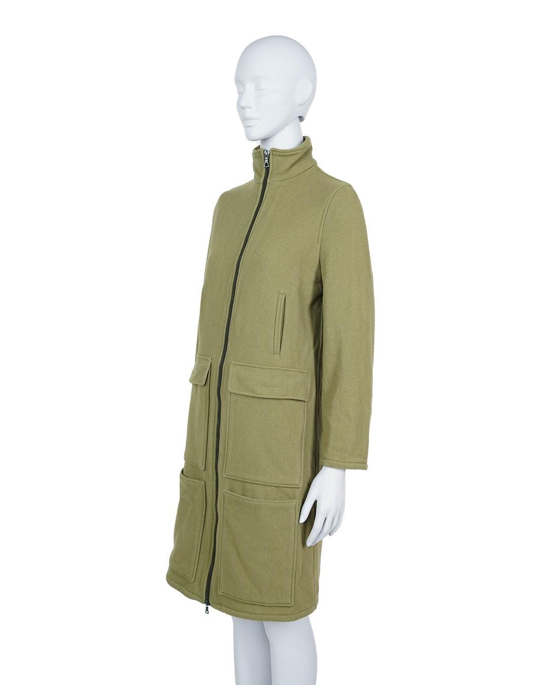 MIU MIU 2015FW コート MIU MIU | GREY SINGLE-BREASTED VELOUR COAT