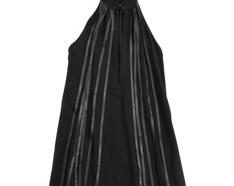 Vintage Acne Leather Fringes Viscose Dress