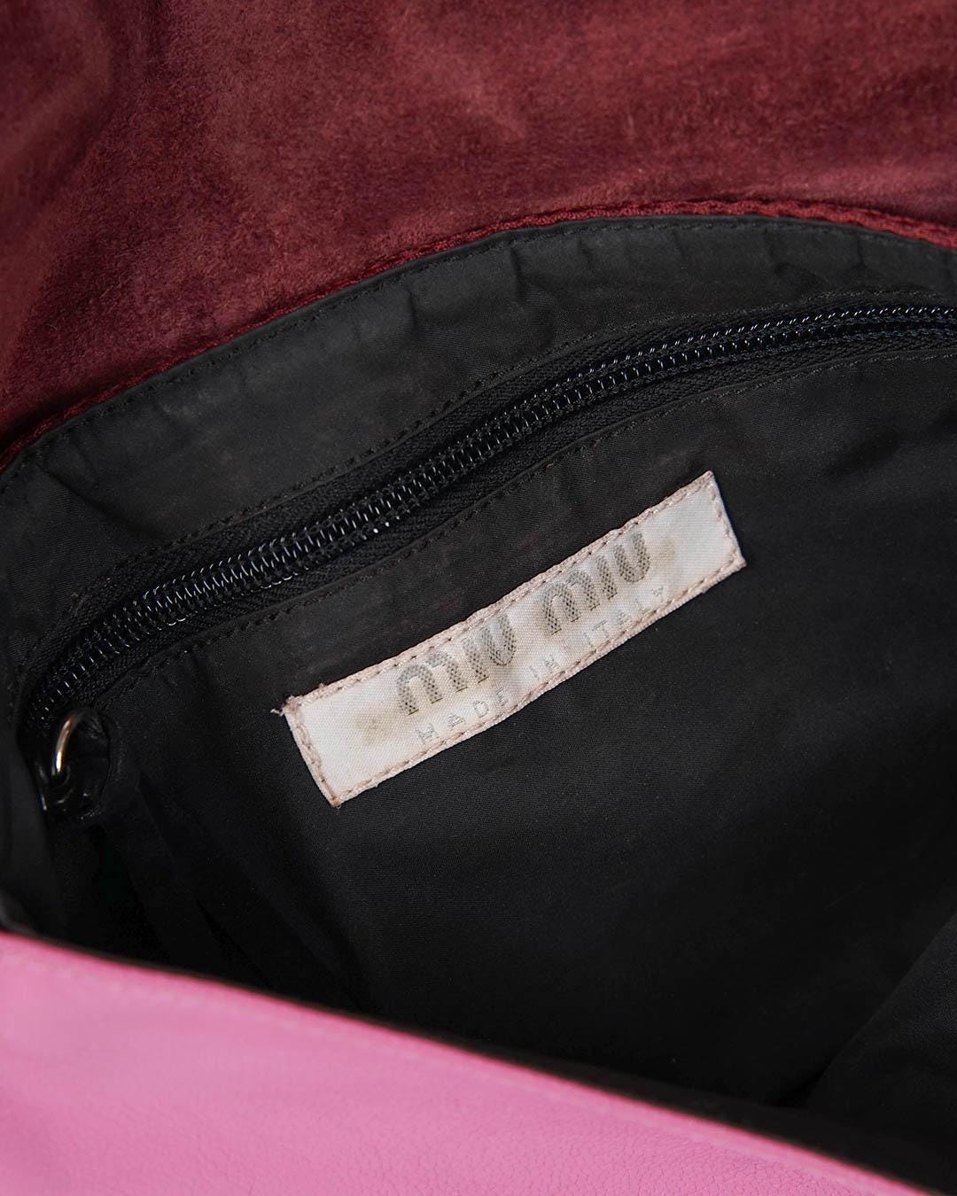 Miu Miu S/S2000 Pink Leather Shoulder Bag - Etsy