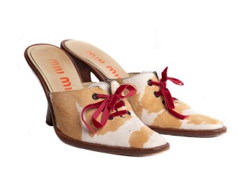 Miu Miu S/S 1998 Cow Print Shoes