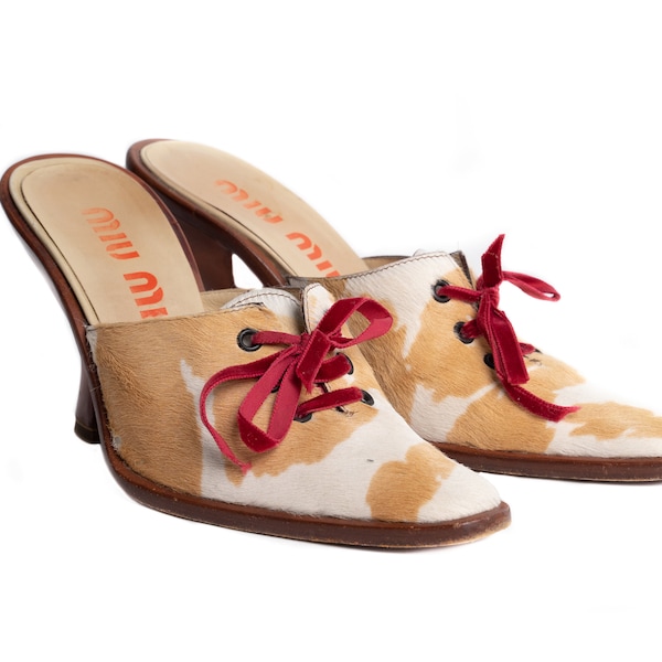 Miu Miu S/S 1998 Cow Print Shoes