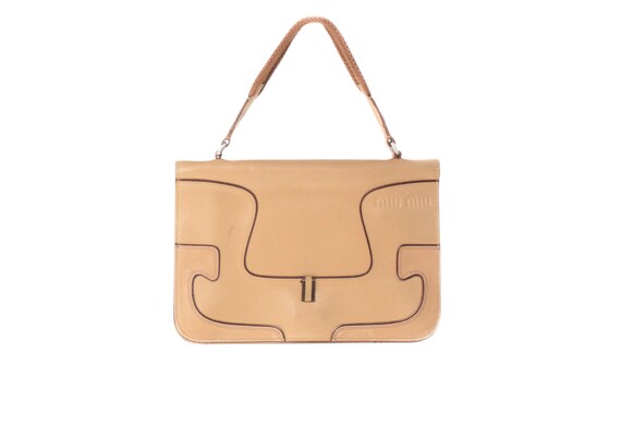 バッグ Miu Miu FW1999 Leather Hand Bag MIU MIU FW1999 Docking Handbag Leather Mesh Shoulder Bag