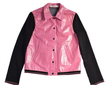 Miu Miu S/S 2000 Pink Patent Leather Jacket - Etsy Miu Miu S/S 2000 Pink Patent Leather Jacket - Etsy