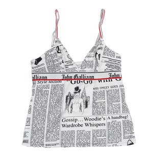 John Galliano Newsprint Tank Top