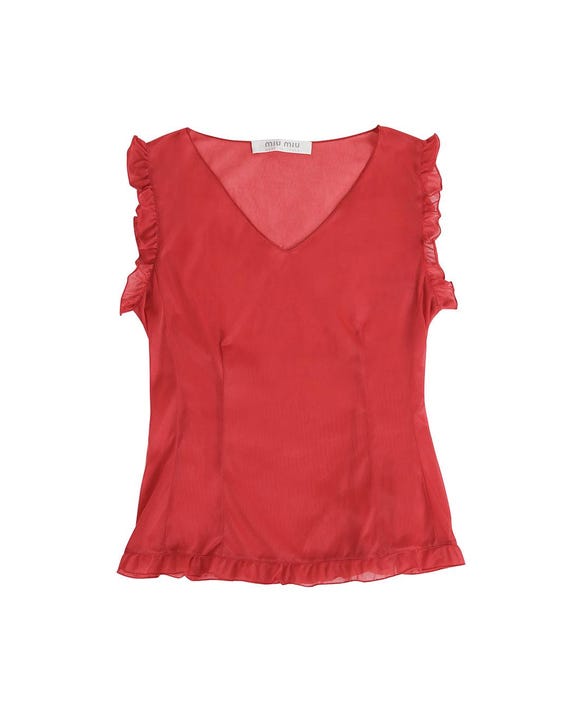 トップス MIU MIU Frills Tops MIU MIU Frills Tops