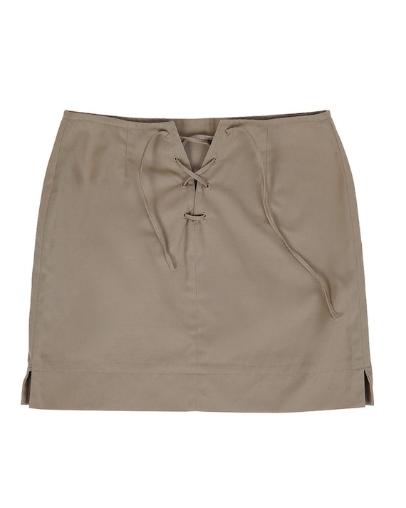 スカート MIUMIU mm VINTAGE Khaki Skirt Miu Miu S/S1998 Mini Skirt in Khaki - Etsy