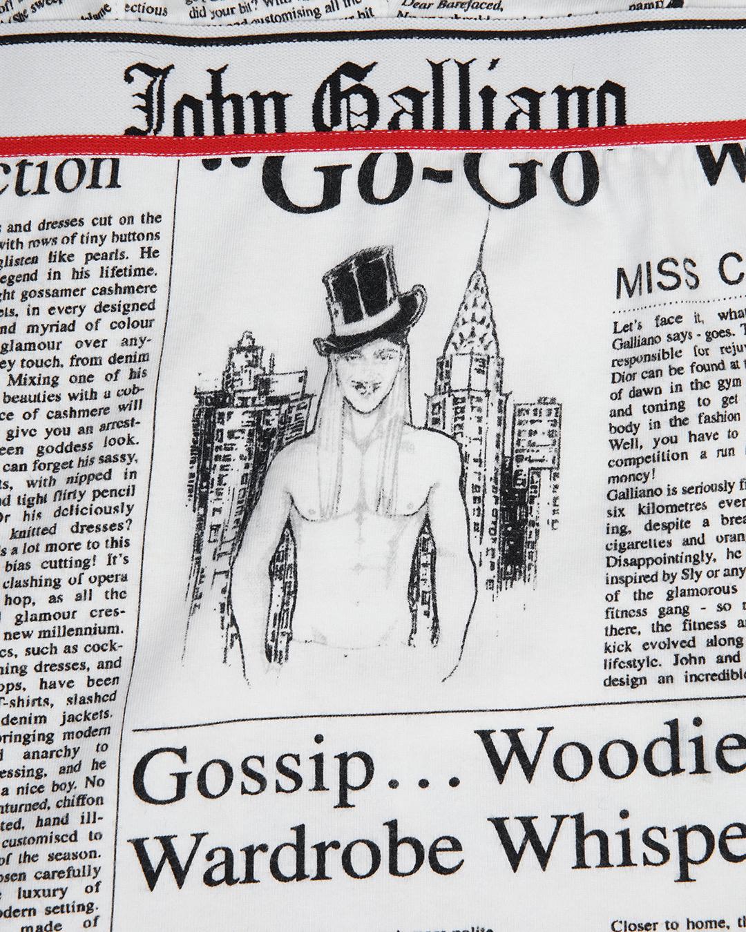 ジョン・ガリアーノ ニュースプリント タンクトップ - Etsy 日本