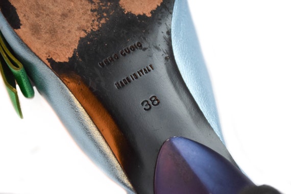 大特価 意味 Leather Metallic Bow S/S2000 Miu Miu Mules Etsy - 靴
