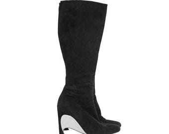 Bottines Dior en daim noires
