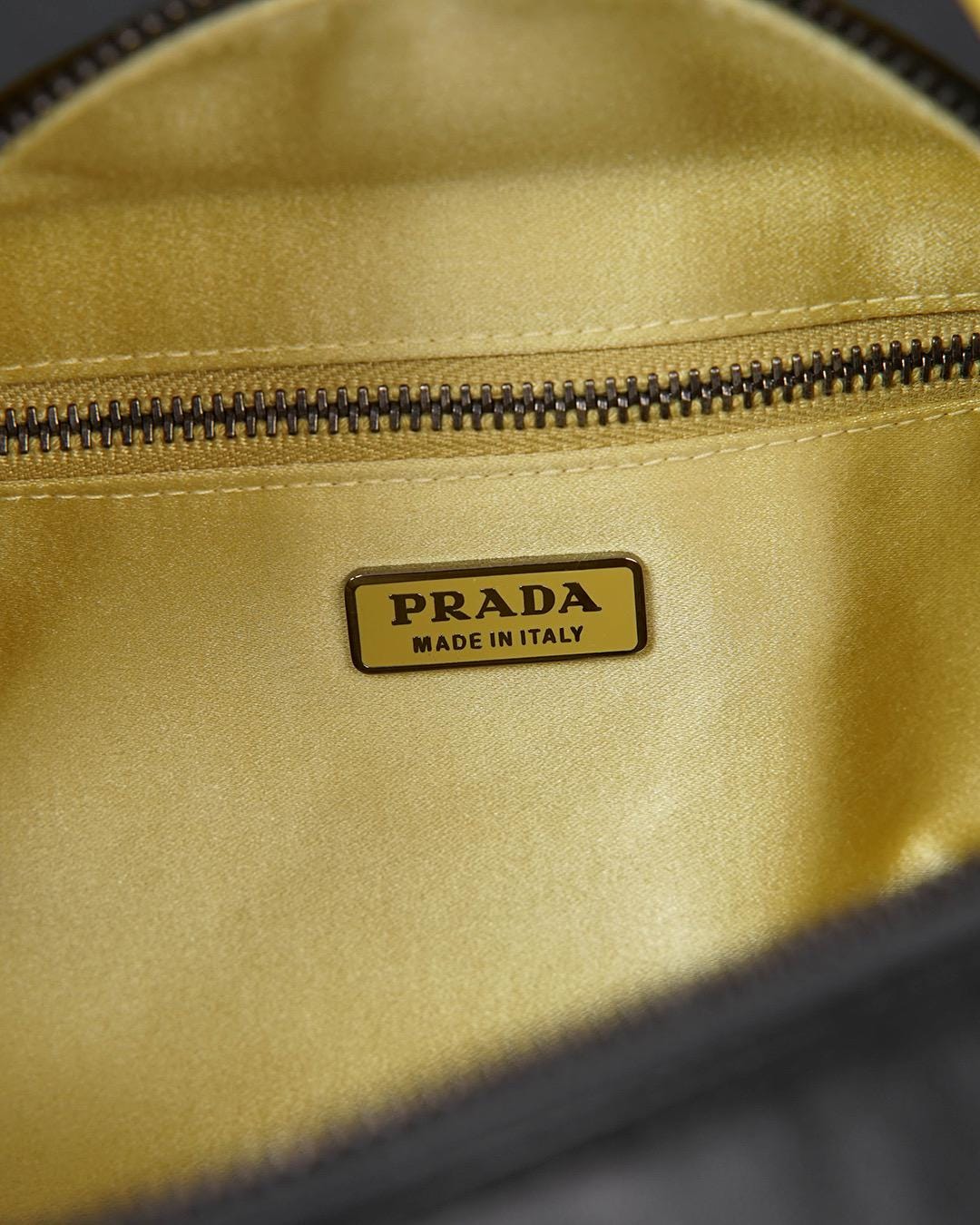 Prada S/S2001 Leather Rectangle Bag in Black/yellow - Etsy