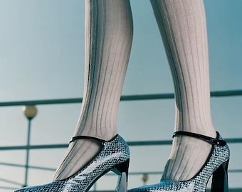 Miu Miu F/W1998 Plastic Wrap Tweed Heels