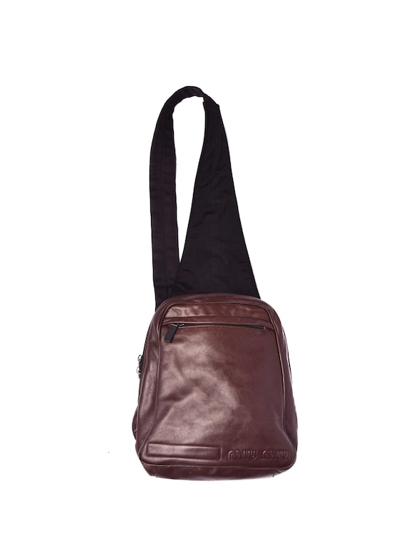 バッグ 1999FW MIU MIU leather shoulder bag logo s-l400.jpg