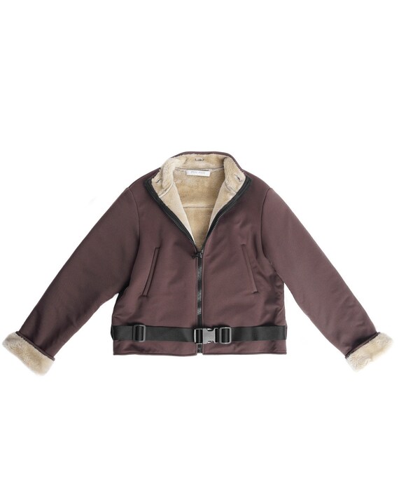ジャケット・アウター miu miu 1999aw mouton coat USED】MIU MIU 1999AW DETACHABLE SLEEVES LINING
