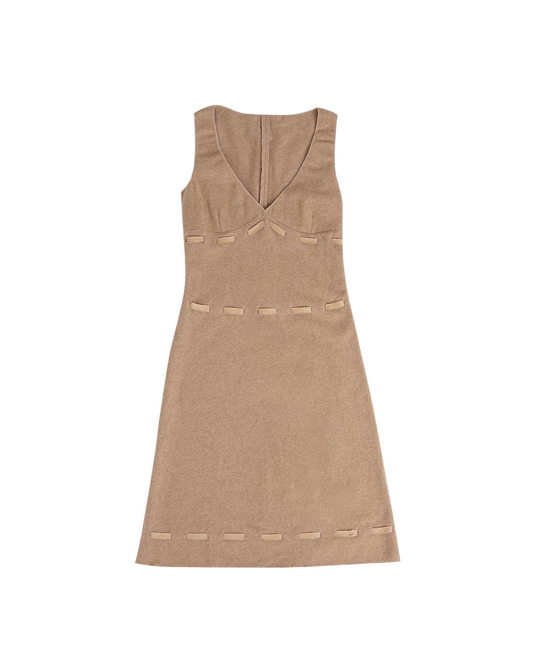Miu Miu F/W1996 Beige Wool Dress