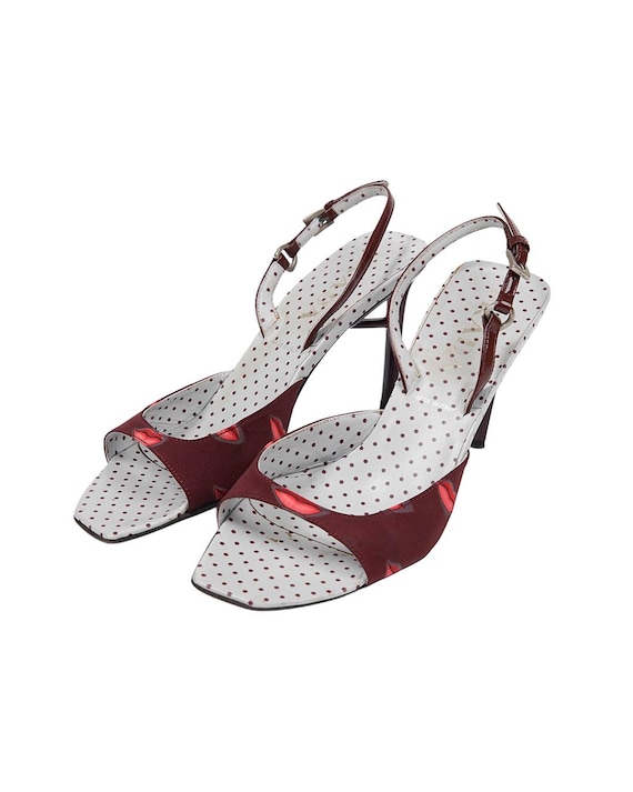 靴 PRADA S/S2000 Leather Heels Prada S/S2000 Graphic Lips Heels - Etsy Canada
