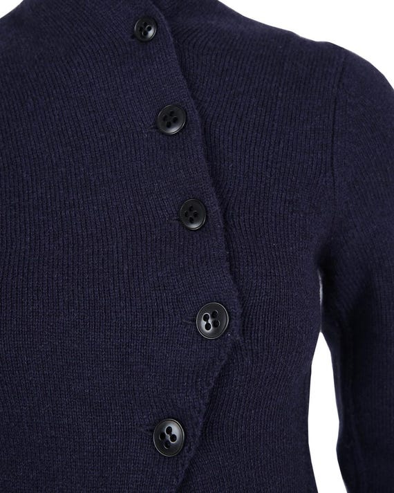 Ann Demeulemeester F/W2005 Wool Cardigan in Navy - Etsy
