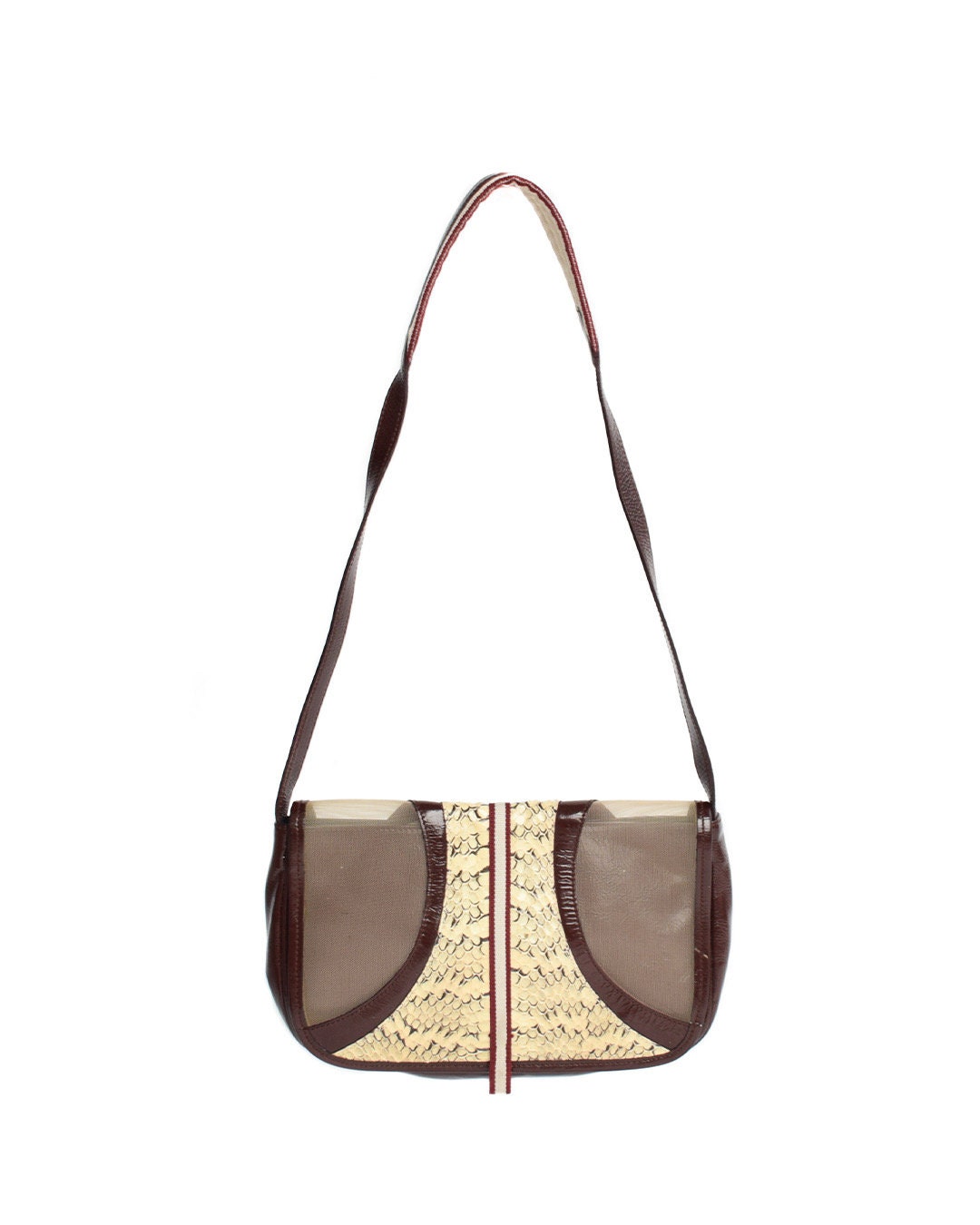 Miu Miu S/S2000 Patent Leather and Mesh Bag in Burgundy - Etsy