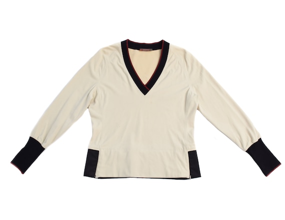 Prada Sport Beige V Neck Sweater - Etsy Denmark