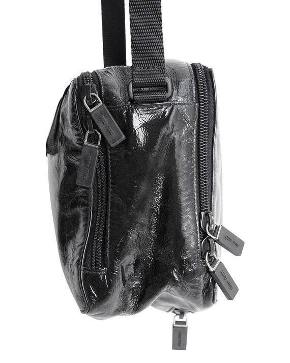 Miu Miu S/S2000 Square Black Patent Leather Cross Body Bag - Etsy