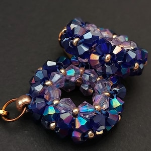 Kristal oorbellen met 24K verguld gouden oorstekers | Handgemaakte statement oorbellen | Feestelijke sieraden