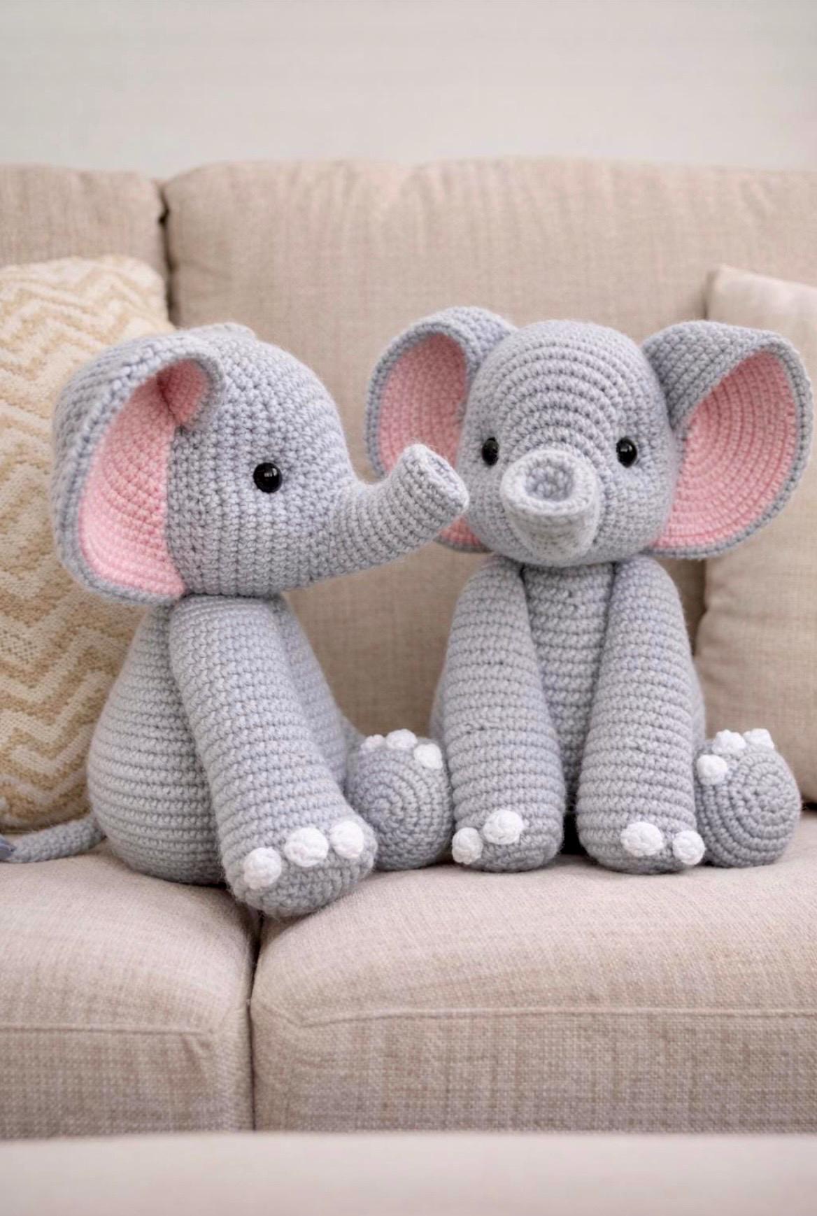 Elephant Crochet Pattern PDF | Cute Amigurumi Elephant | Easy Plush Toy ...
