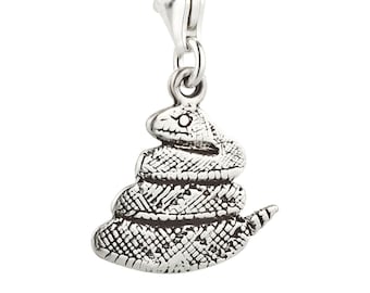 7K Unisex Charm Pendant Turtle 5 made of 925 Sterling Silver with lobster clasp (19 x 12 mm)