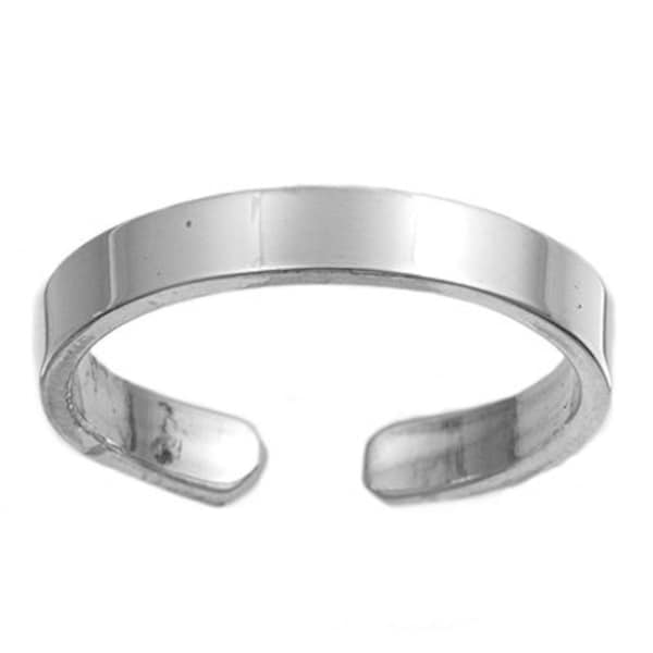 Zehenring aus 925 Sterling Silber als Fußschmuck oder Fingerring oder offener Midi Ring, verstellbar, Modell 10