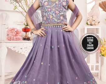 Vestido lehenga choli étnico indio para bebés niñas, atuendo festivo tradicional