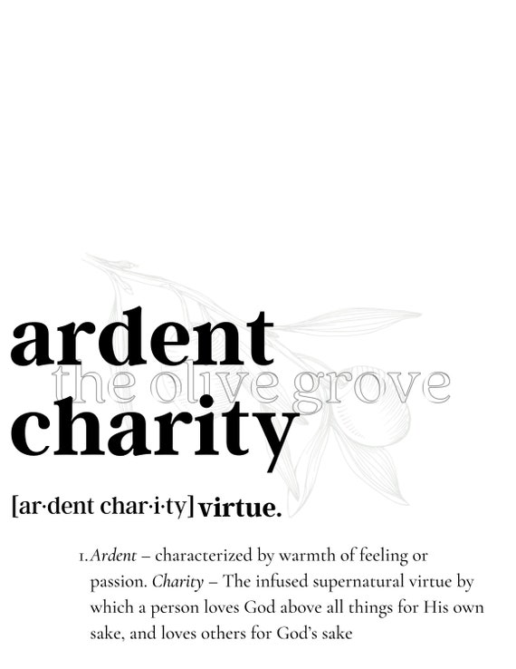 Ardent Charity-marian Virtues Collection - Etsy
