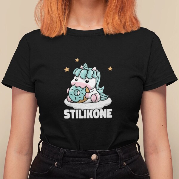 Ironisches Stilikone Öko Shirt hässliches kitschiges Einhorn TShirt sarkastisches Stilikone Geschenk