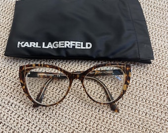 Karl Lagerfeld Cat Eye-glasögonbågar – Sköldpaddsfärgade Havana KL6078