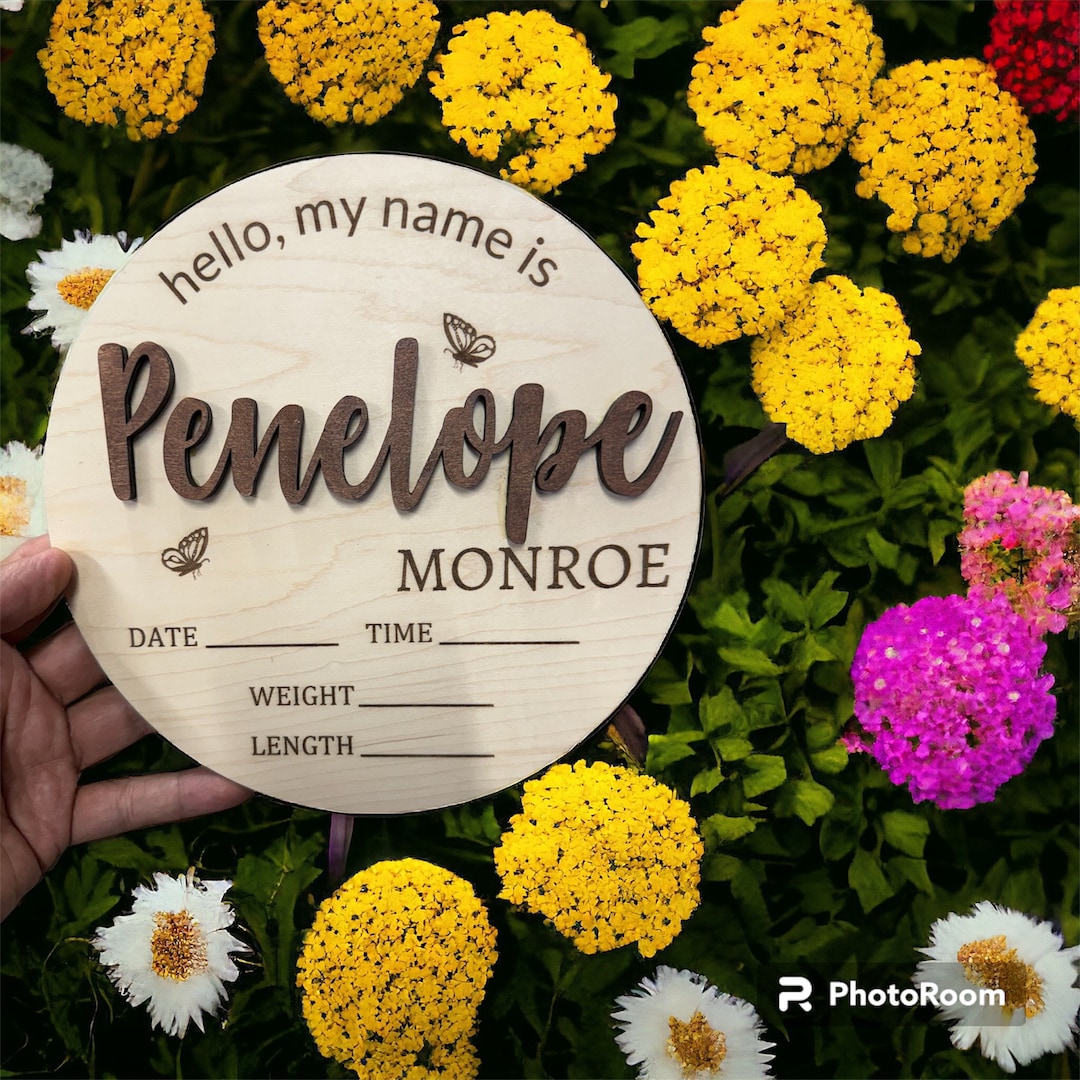 Birth Announcement Sign for Hospital, Personalized Baby Birth ...