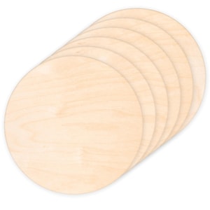 6 Pack 14 Inch Wood Rounds,14 Inch Round Wood Circles for Crafts, Unfinished Wood Circles Wood Sign Blank, Wooden Discs for DIY Crafts