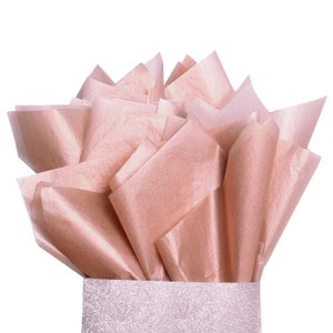 Metallic Rose Gold Mauve Double Sided Tissue Paper Sheets Gift Wrap Wrapping  30x20 / 750x500mm 
