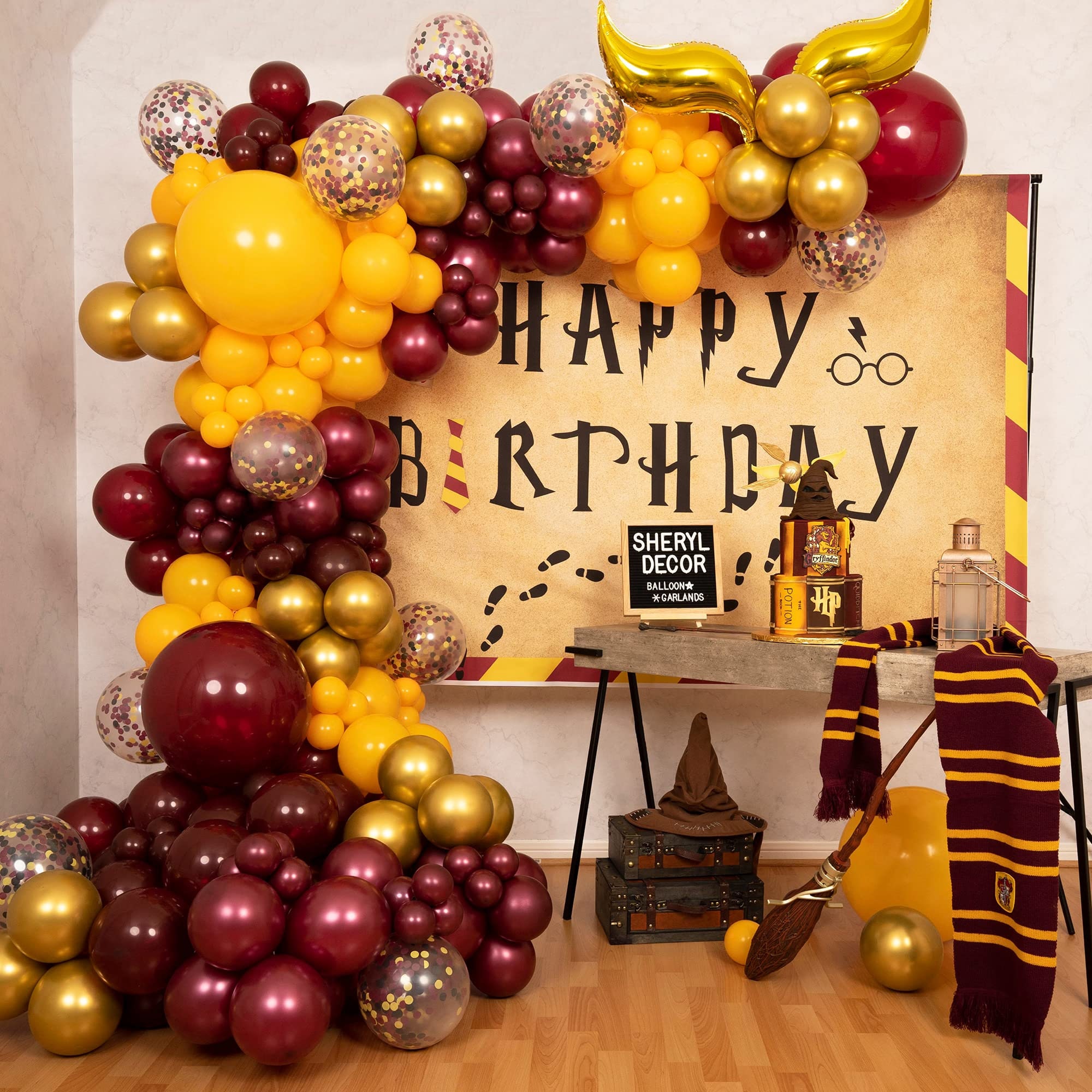 Wizards HP Broom Party Balloons | 9 3/4 Platform, Magical Celebration,  Harry, King Crossing Station, Witchcraft, Wizardry, Wand, Birthday