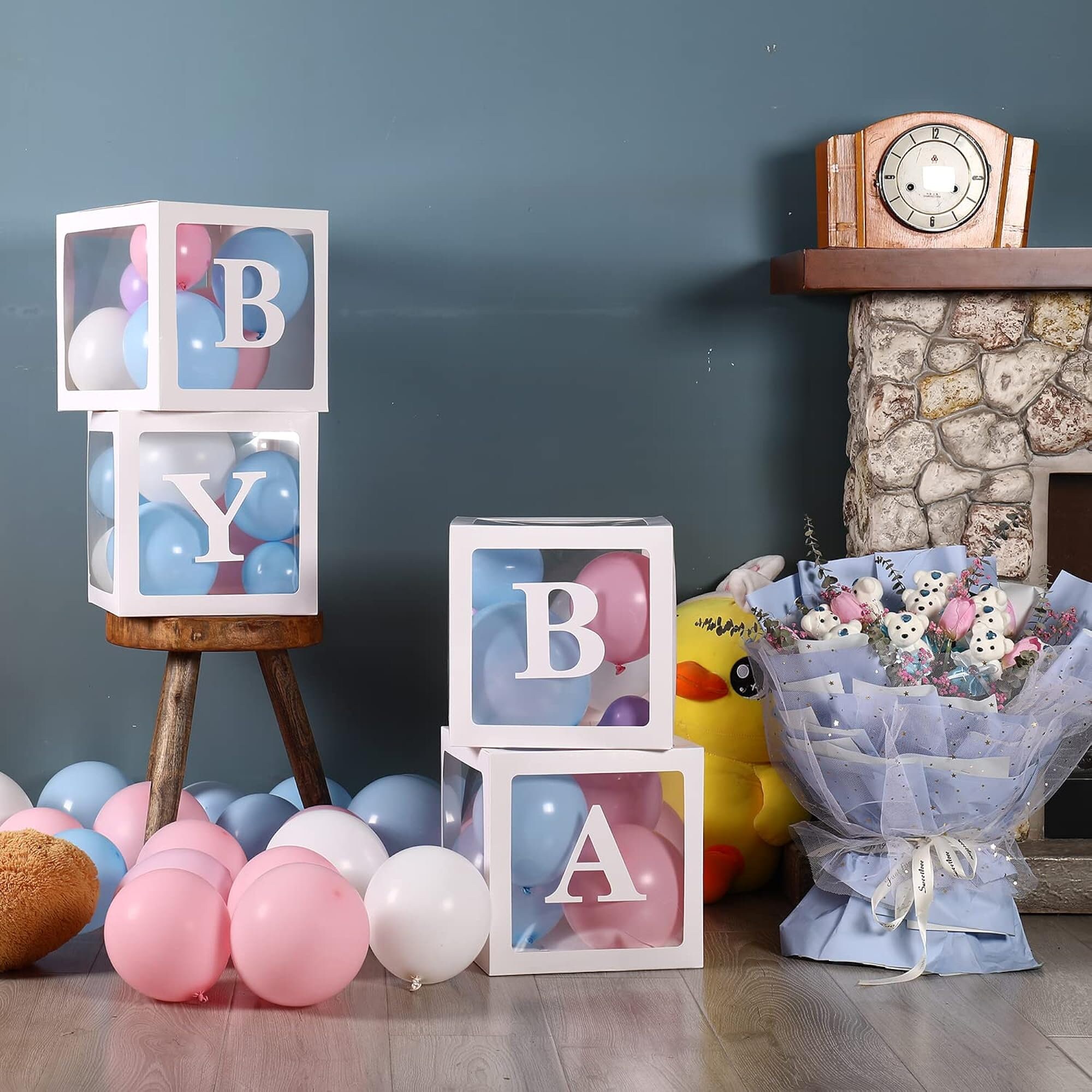 Baby Boxes With Letters for Baby Shower Clear Baby Shower Etsy