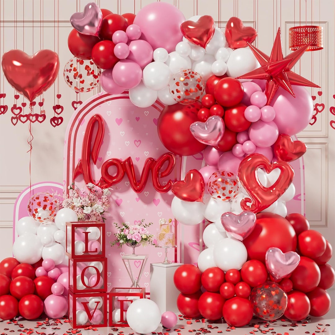 Pink Bow Balloon Arch OIF8 Kit 156Pcs Pink And White Balloons Garland Baby Shower Coquette Birthday Decorations Bow Theme Birthday Party Decor - View #6