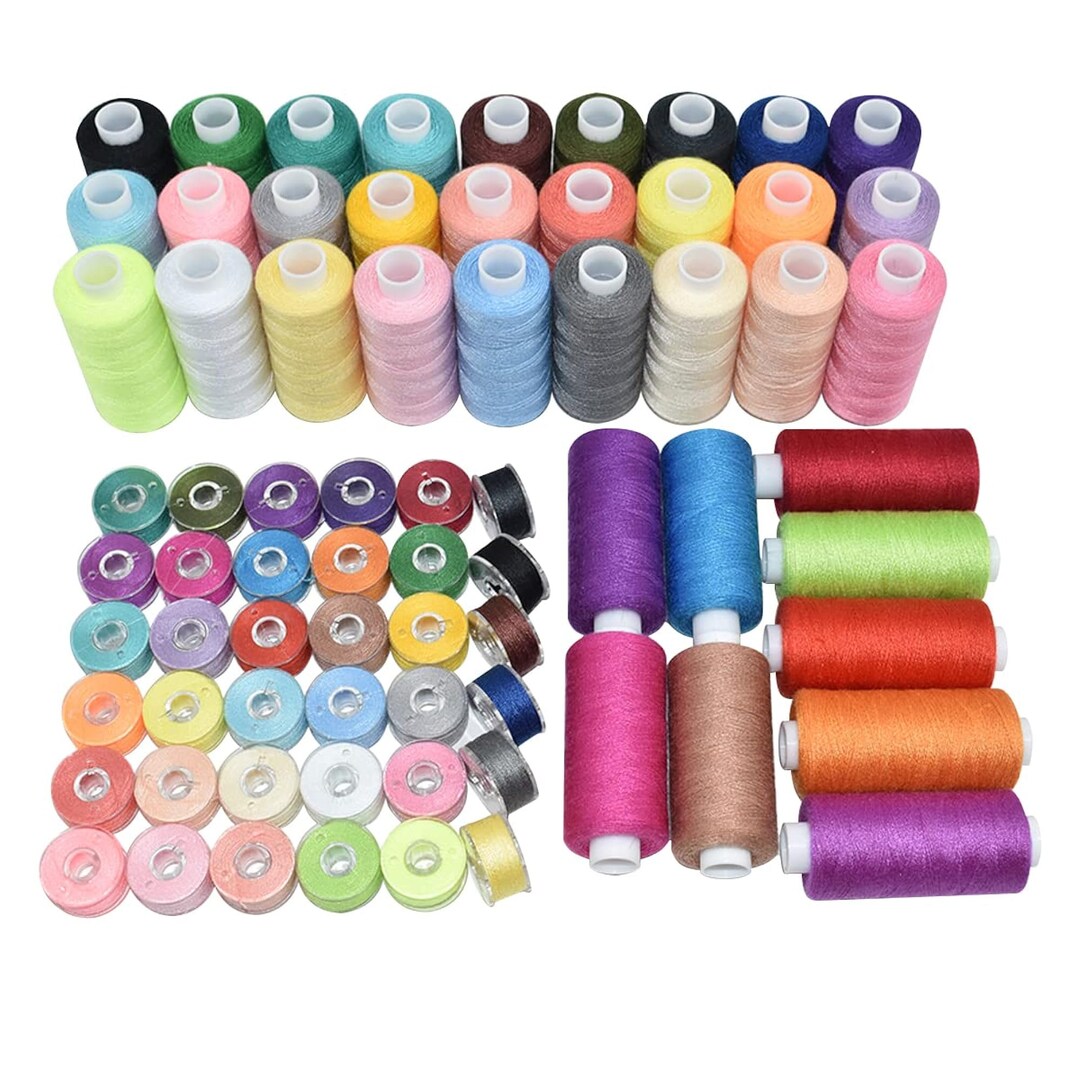 72pcs 36 Colors Sewing Thread Set With Matching Prewound Bobbin Threads ...