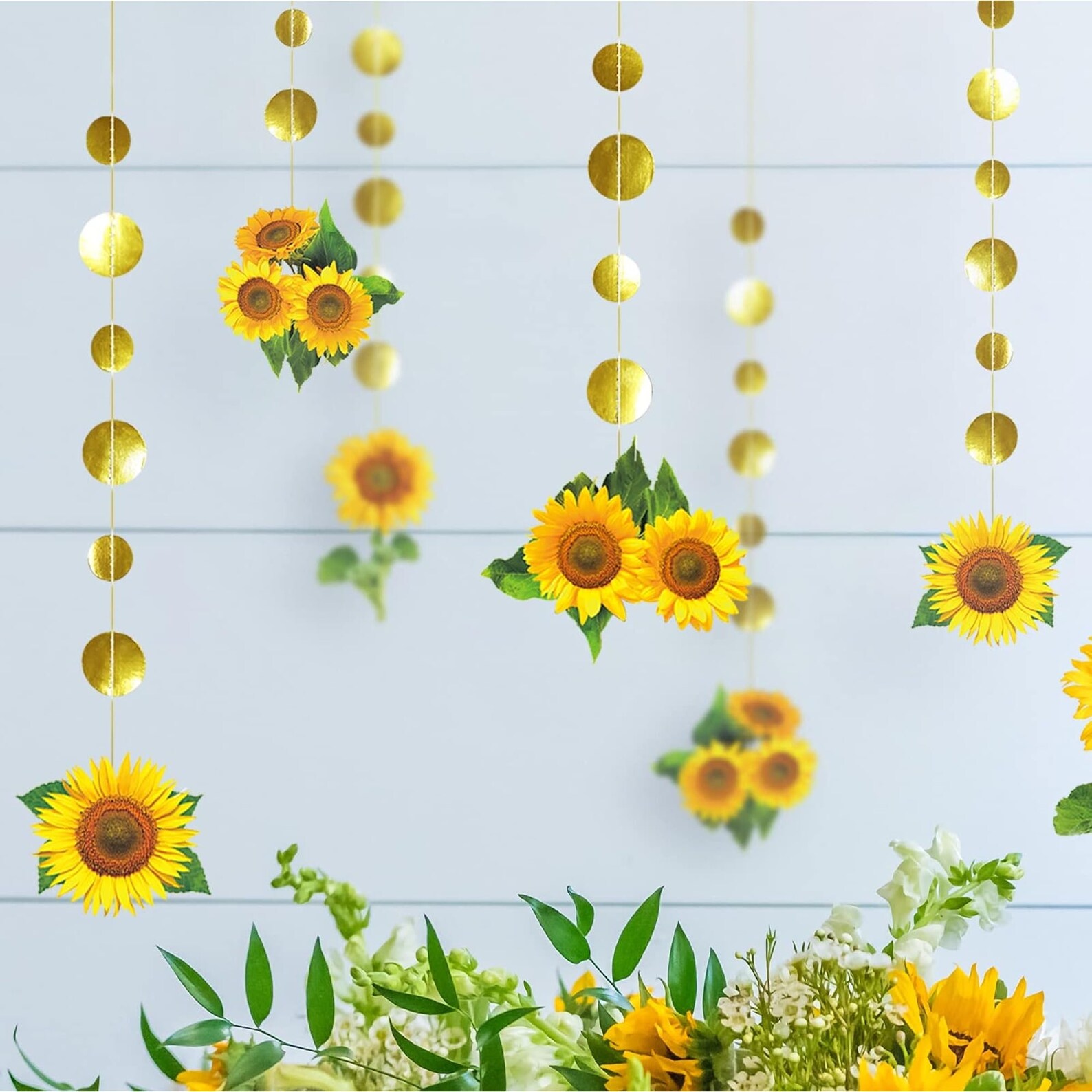 Sunflower Garlands Kids Birthday Party Decorations Sun Flower Etsy