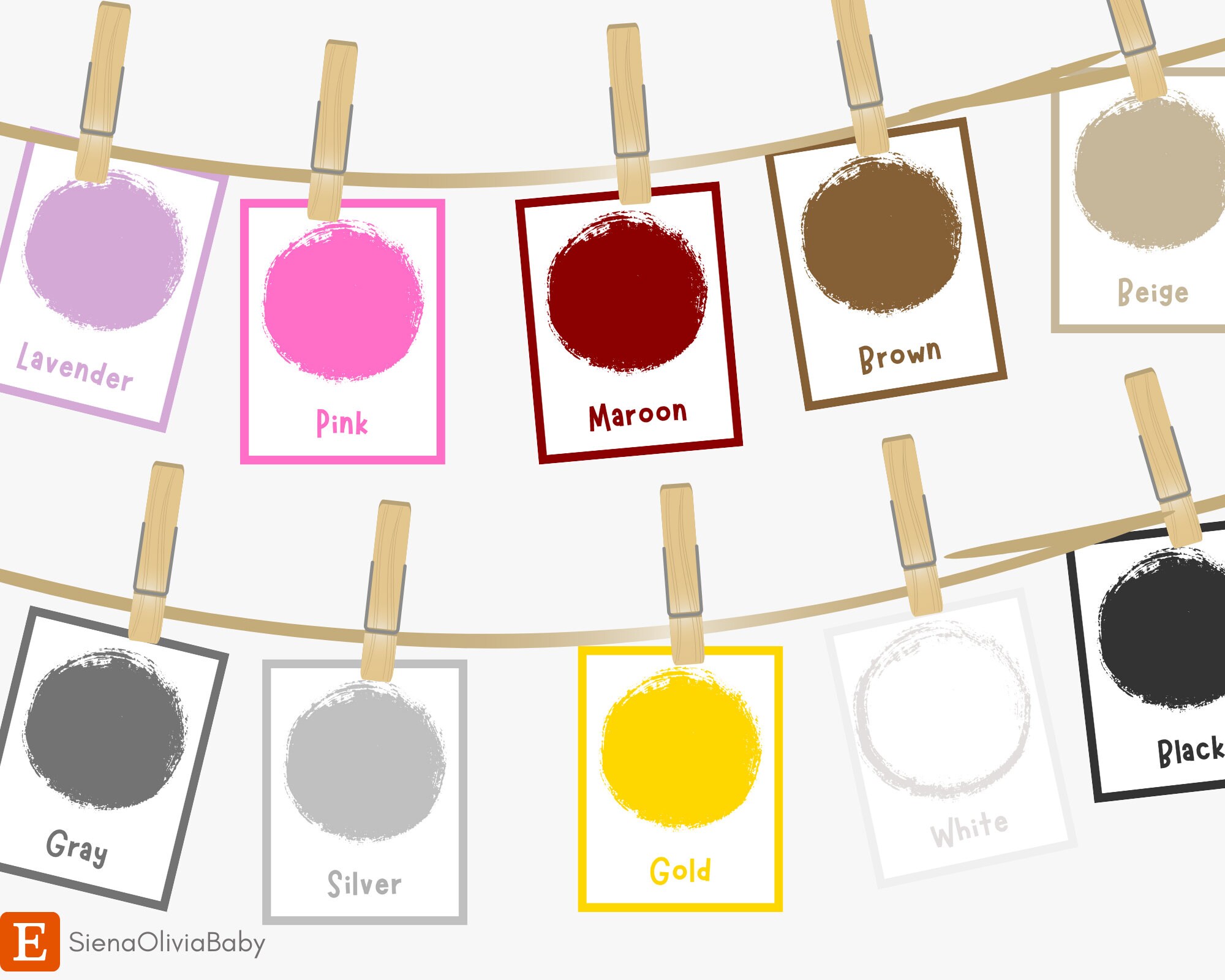 Color Flashcards Printable Flashcards for Kids Educational Cards ...