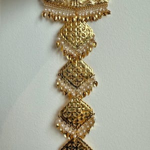 Indian Punjabi Traditional Gold Plated Gutt Choti Long Paranda Parandi Braid Accessories Women Wedding Hair White or Multicolor
