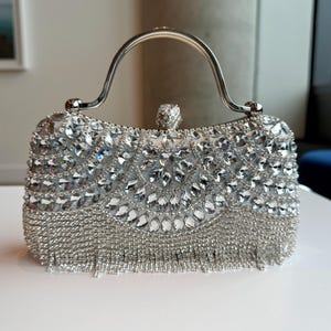 Silver Rhinestone Evening Bag - Etsy display picture 1