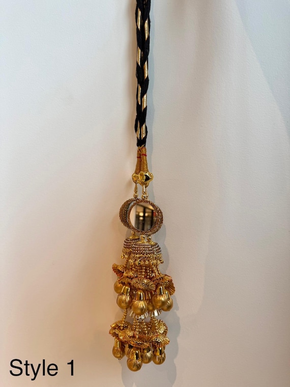 Indian Punjabi Traditional Long Gold Paranda Parandi Braid 