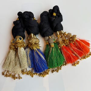 Indian Punjabi Traditional Long Paranda Parandi Braid Accessories Wedding Hair Many Colors Rhinestone Mirror Design Women’s Hair Extensions