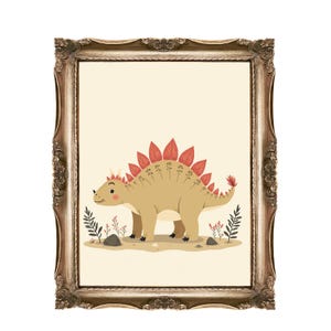 Stegosaurus Printable Wall Art for Kids or Nurseries, Dinosaur Art Print, Cute Dinosaur Decor, Nursery Decor, Instant Download, Kids Room