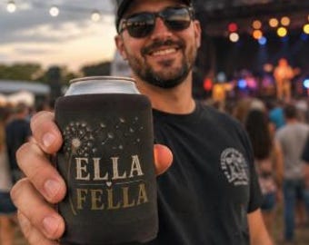 Ella Fella Dandelion Can Cooler, Vintage Country Musik Bier Koozie