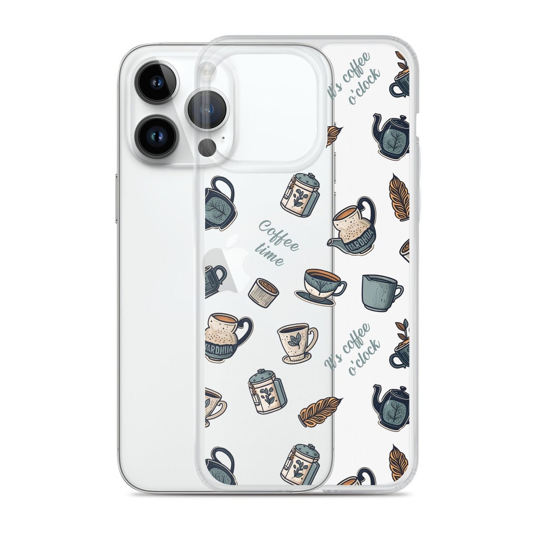 Coffee Lover Clear Case for iPhone 14 13 12 11 Pro Max Case iPhone 13