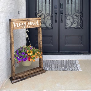 Patio Planter Stand | Welcome Hanging Planter Stand | Greeting Stand | Flower Hanging Stand | Porch Stand | Flower Holder | Welcome Sign